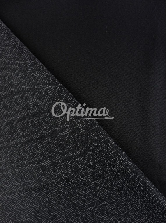 Дублерин пальтово-костюмный биэластичный R70 вес 67 гр./м. ширина 150 см. (рулон 100м.) черный  