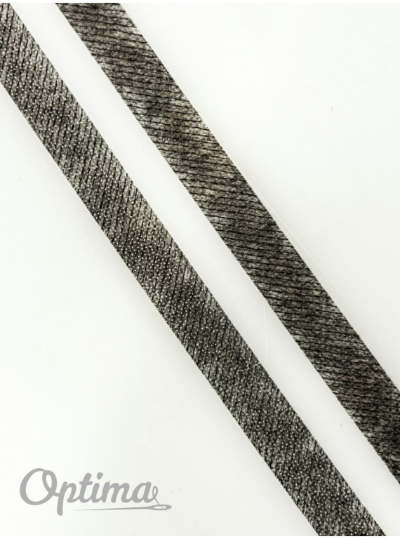 Нитепрошивная лента по долевой ширина 12 мм (рулон 100м) черная
