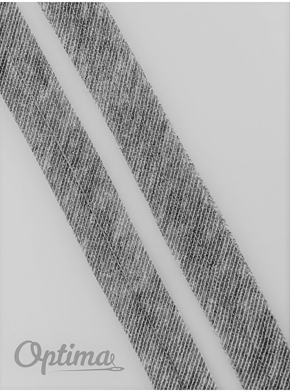 лента по косой со строчкой ширина 30/2 мм (рулон 100м.) серая 